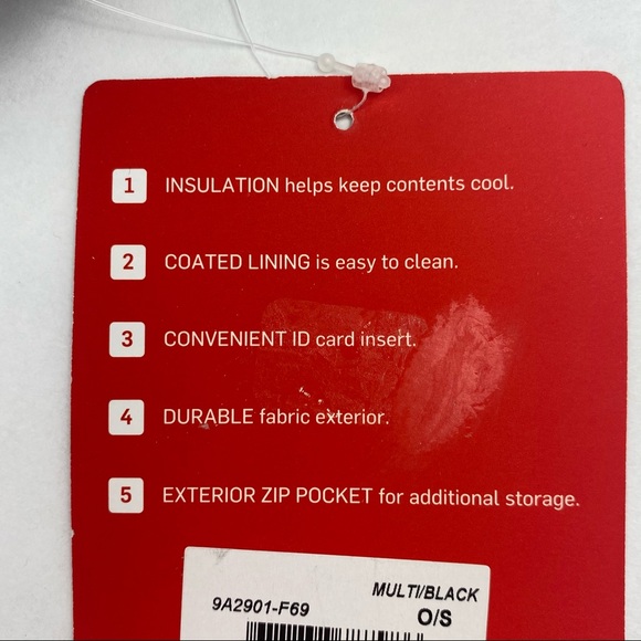 Nike Insulated Kids Lunch Tote Bag Black/Multi NWT - Picture 15 of 15